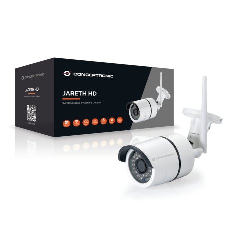 Camara Ip Conceptronic Jareth02w 720p Instalacion Por Codigo Qr Led Exterior   Interior Wifi Cloud