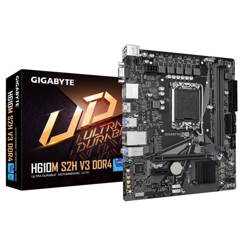 Pb Gigabyte H610m S2h V3 Ddr4 M-atx Skt 1700 2xddr4 3200mhz 2xdp Hdmi Vga Lan 1xm.2
