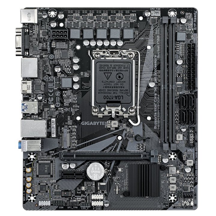 Pb Gigabyte H610m S2h V3 Ddr4 M-atx Skt 1700 2xddr4 3200mhz 2xdp Hdmi Vga Lan 1xm.2