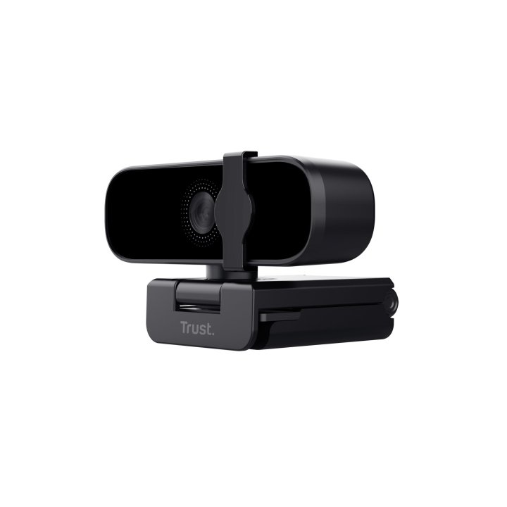 Webcam Con Microfono Trust Tanor Full Hd 1080p Negra  Para Videolla Nitidas Con 85% Mat. Recicl25548