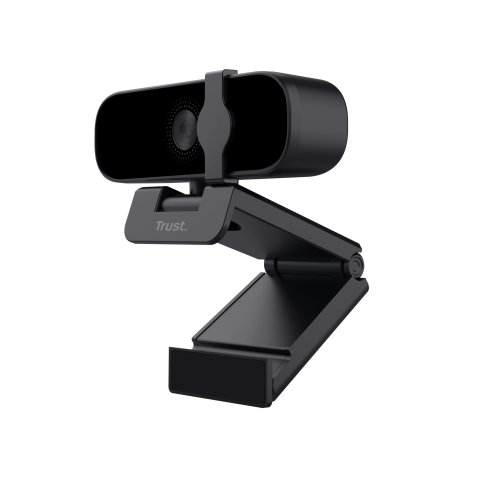 Webcam Con Microfono Trust Tanor Full Hd 1080p Negra  Para Videolla Nitidas Con 85% Mat. Recicl25548