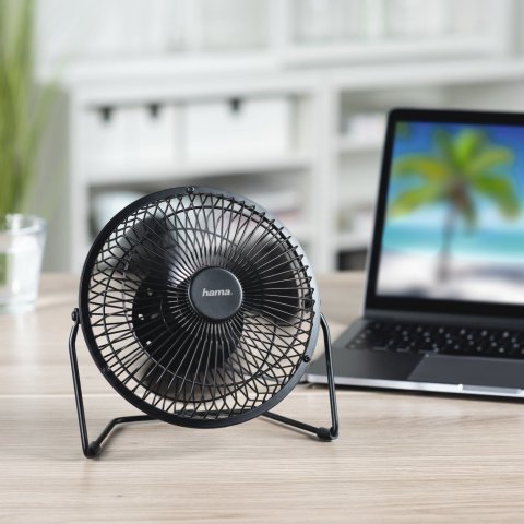 Ventilador De Sobremesa Hama Usb 15cm Metalico Color Negro
