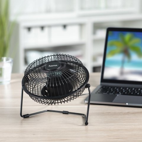 Ventilador De Sobremesa Hama Usb 15cm Metalico Color Negro
