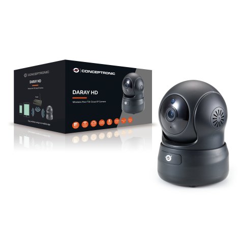 Camara Ip Wifi Conceptronic 720p Daray02b Rotación E Inclinacion Remota Iluminacion Led - Interiores