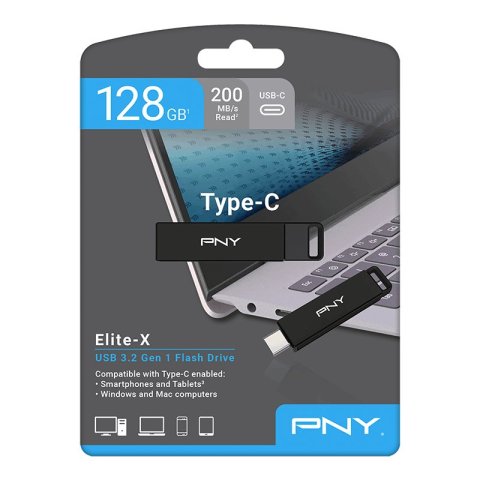 Memoria Usb-c 128gb Pny Elite-x Type-c 3.2 (200mb) P-fdi128eltxc-ge