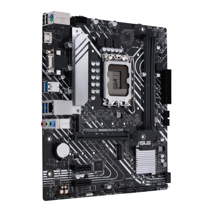 Pb Asus Prime B660m-k D4 Skt 1700 Intel Gen 12º 13º M-atx 2xddr4 3200mhz 3pcie M.2-4.0x4 Raid 1glan Usb3.2
