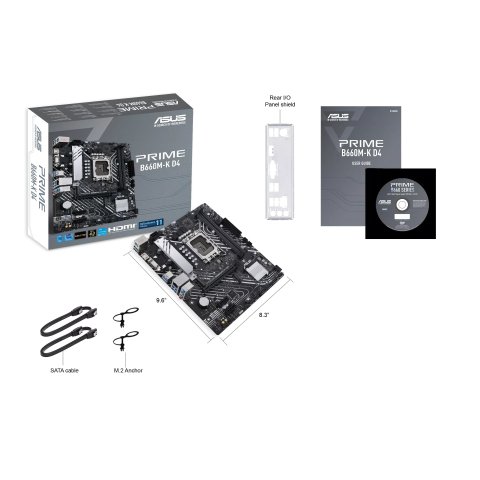 Pb Asus Prime B660m-k D4 Skt 1700 Intel Gen 12º 13º M-atx 2xddr4 3200mhz 3pcie M.2-4.0x4 Raid 1glan Usb3.2