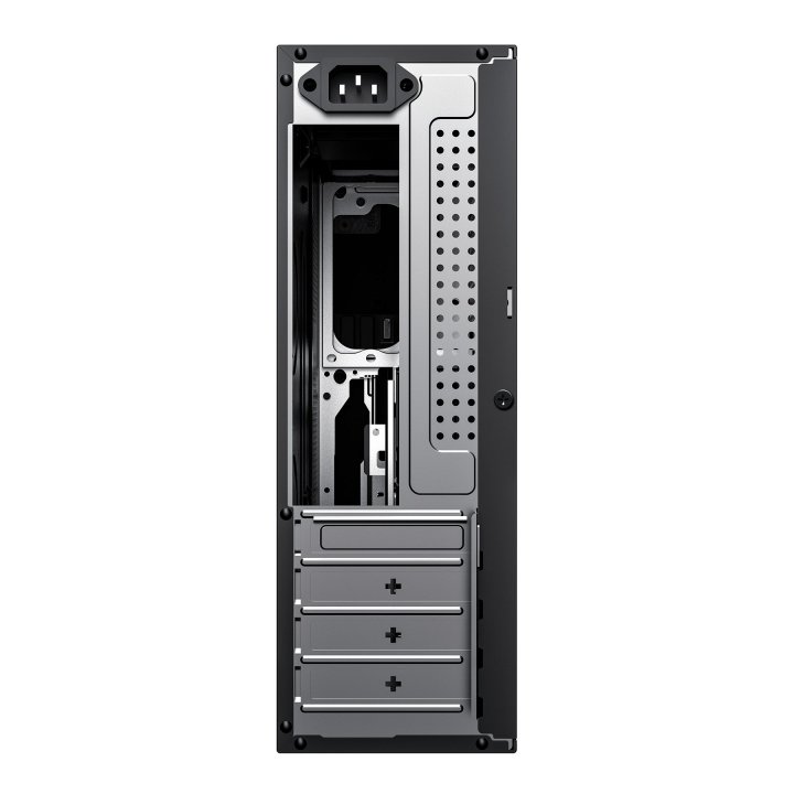 (km0) Caja Micro Atx Slim Unyka Uk2011 Type C Diseño Compacto Fuente Sfx 450w Formato Horizontal Vertical Color Negro Cash30