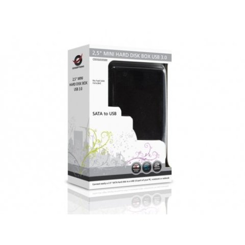 Caja Externa 2.5" Usb 3.0 Conceptronic Usb 3.0 Sata Negra Slim C20-152