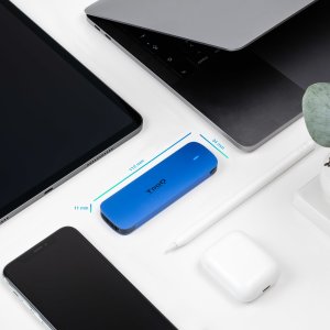 Caja Externa M.2 Usb-c Tooq Tqe-2201bl Para M.2 Nvme Pcie Usb 3.1 Gen2 Aluminio Azul 2