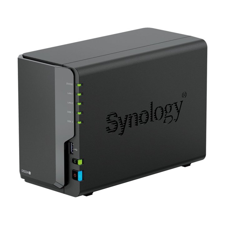 Servidor Nas Synology Disk Station Ds224+ 2gb 2xusb 3.2 2 Bahias Raid 0 , Raid 1, Jbob