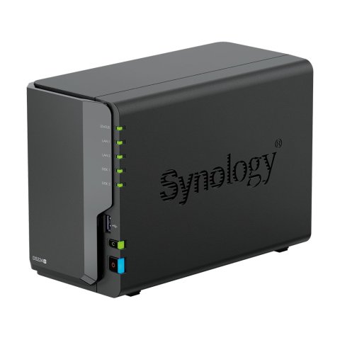 Servidor Nas Synology Disk Station Ds224+ 2gb 2xusb 3.2 2 Bahias Raid 0 , Raid 1, Jbob