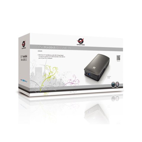 Caja Externa 3.5" Usb 3.0 Conceptronic Sata Hd 3.5 Usb 3.0 Color Negro Sin Tornillos C20-300