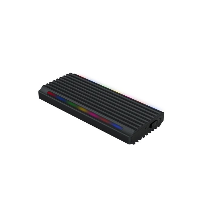 Caja Externa M.2 Usb-c Tooq Tqe-2222b Para M.2 Ngff nvme Usb 3.1 Gen2 Usb-c Negro