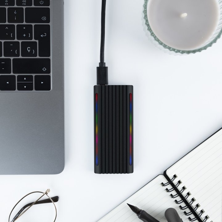 Caja Externa M.2 Usb-c Tooq Tqe-2222b Para M.2 Ngff nvme Usb 3.1 Gen2 Usb-c Negro