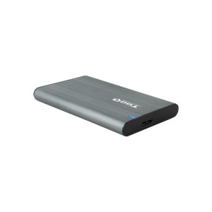 Caja Externa 2.5" Usb 3.0 Tooq Tqe-2503g Gris Para Hd ssd De Hasta 9.5mm Sata Usb 3.0 3.1 Sin Tornillos 2