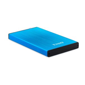 Caja Externa 2.5" Usb 3.0 Tooq Tqe-2527bl Para Hd Hasta 9,5mm Sata Usb 3.0 3.1 Gen1 Azul