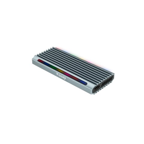 Caja Externa M.2 Usb-c Tooq Tqe-2221g Para M.2 Ngff nvme Usb 3.1 Gen2 Usb-a Gris