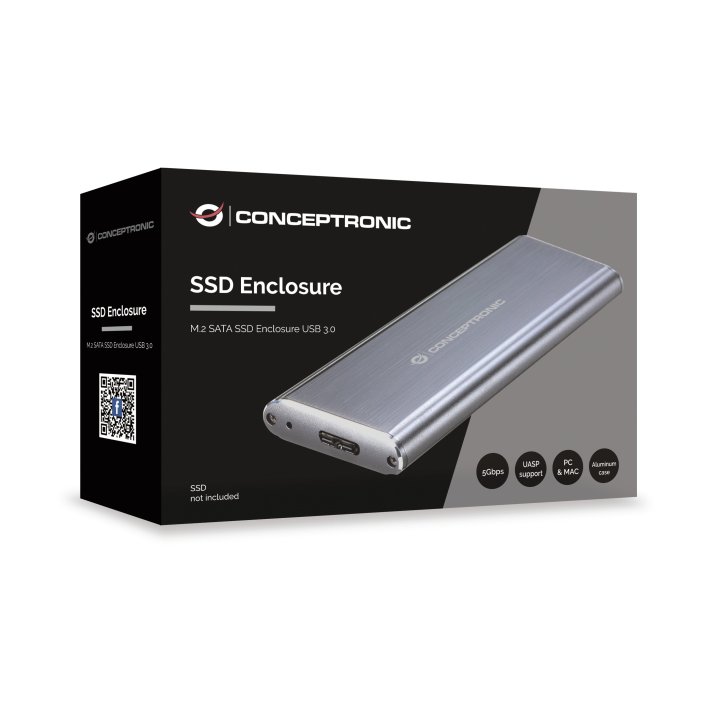Caja Externa M.2 Usb-c Conceptronic Ssd M.2 Sata3 Usb-c 3.1 *no Admite Pcie   Nvme