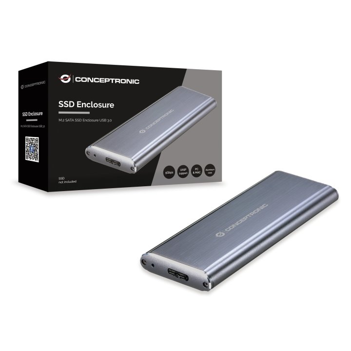 Caja Externa M.2 Usb-c Conceptronic Ssd M.2 Sata3 Usb-c 3.1 *no Admite Pcie   Nvme