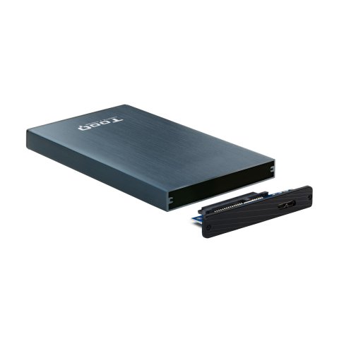 Caja Externa 2.5" Usb 3.0 Tooq Tqe-2527pb Para Hd Hasta 9,5mm Sata Usb 3.0 3.1 Gen1 Azul Pacifico