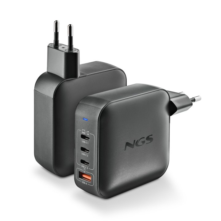 Cargador De Pared Ngs Bud 165w Gan 3xusb-c 1xusb-a