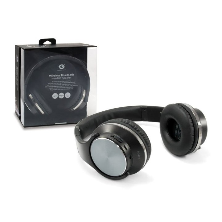 Headset Bluetooth Concetronic Eligio Con Funcion Altavoz  Manos Libres Reproduce Desde  Microsd Color Negro
