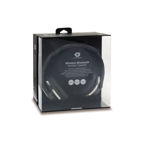 Headset Bluetooth Concetronic Eligio Con Funcion Altavoz  Manos Libres Reproduce Desde  Microsd Color Negro