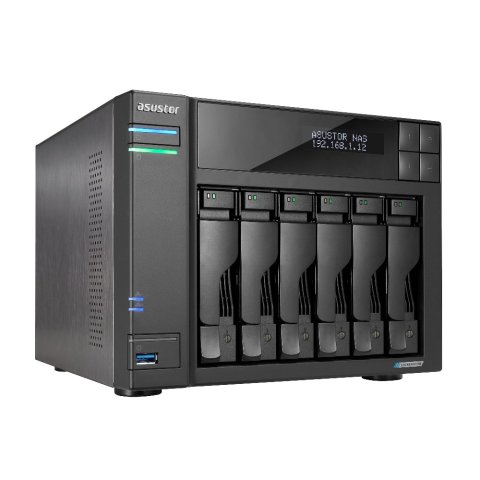 Servidor Nas Asustor Lockerstor As6706t 6 Bahias 3.5" 4 X M.2 Nvme Celeron N5105 Quad Jasper Lake 2.0ghz 4gb 2x2.5gbe Pciex1 