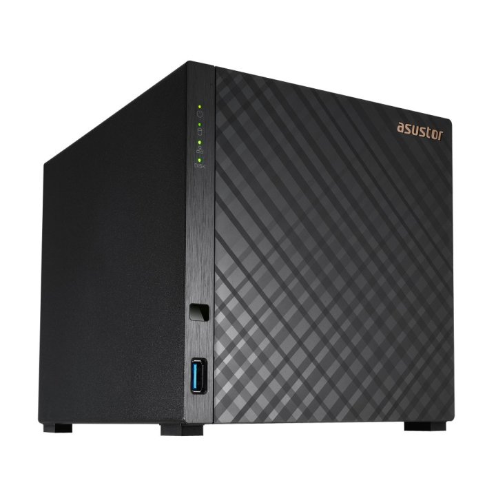 Servidor Nas Asustor As1104t 4 Bahias Realtek Rtd1296 Quad Core 1.4ghz 1gb Raid 0,1 Jbod Lan 2.5gbe Sata6gb Usb 3.1