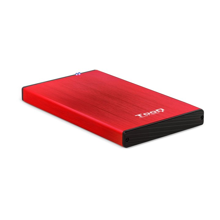 Caja Externa 2.5" Usb 3.0 Tooq Tqe-2527r Para Hd Hasta 9,5mm Sata Usb 3.0 3.1 Gen1 Roja
