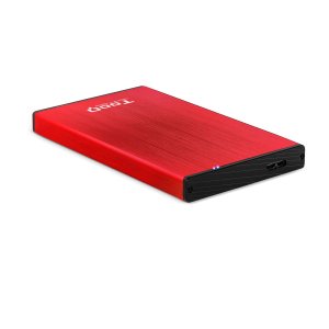 Caja Externa 2.5" Usb 3.0 Tooq Tqe-2527r Para Hd Hasta 9,5mm Sata Usb 3.0 3.1 Gen1 Roja 2