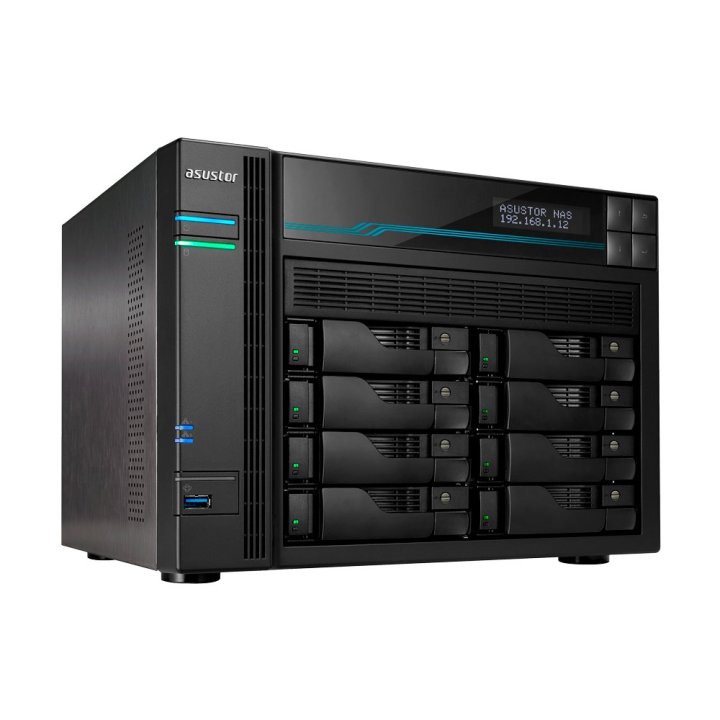 Servidor Nas Asustor As6508t 8 Bahias Atom C3538 Quad Core Denverton 2.1ghz 8gb 2x2.5gbe 2x10gbe Raid 0,1 Jbod Sata6gb Usb 3.
