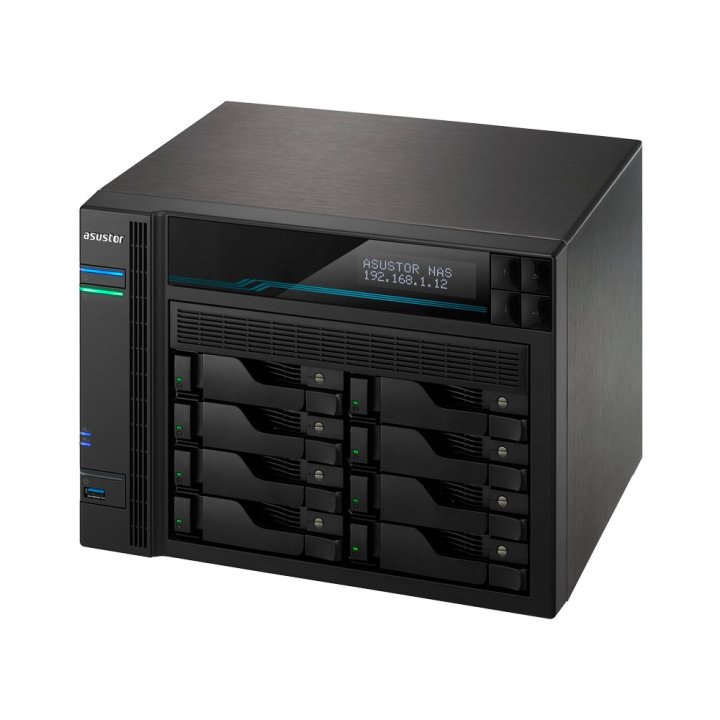 Servidor Nas Asustor As6508t 8 Bahias Atom C3538 Quad Core Denverton 2.1ghz 8gb 2x2.5gbe 2x10gbe Raid 0,1 Jbod Sata6gb Usb 3.