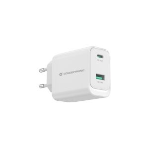 Cargador De Pared Quick Charge 3.0 Pd  Pps 1 Puerto Usb-c 1 Puerto Usb-a Conceptronic Althea 45w  2