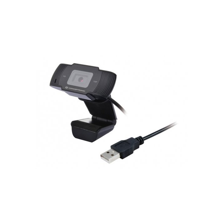 Webcam Hd Conceptronic Amdis 1080p Interpolado Usb 3.6mm 30fps Angulo Vision 68º Microfono Integrado