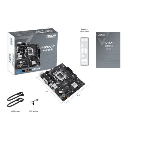 Pb Asus Prime H610m-d M-atx 2xddr5 Skt1700 Gen 12º 13 Vga Hdmi M.2 G-lan Usb3.2