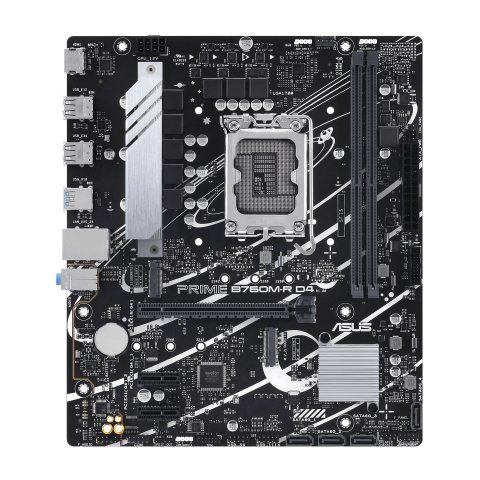 Pb Asus Prime B760m-r D4 M-atx Skt 1700 13º 14º Gen 2xddr4 3200mhz Hdmi 2xm.2 G-lan 2,5 Gb Usb3.2 Iluminacion Rgb