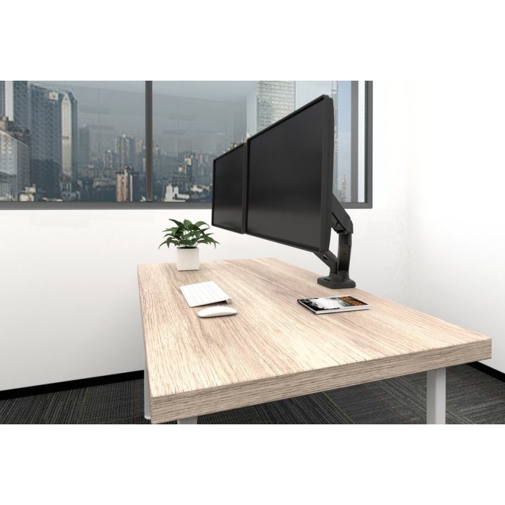 Soporte De Mesa Equip 650121 Para 2 Pantallas 13"-32" 2 Brazo Inclinables Muelle De Gas Vesa Hasta 9kg