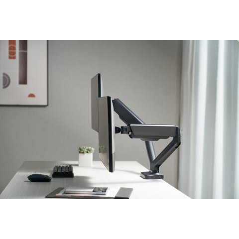 Soporte De Mesa Equip 650121 Para 2 Pantallas 13"-32" 2 Brazo Inclinables Muelle De Gas Vesa Hasta 9kg