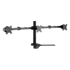 Soporte De Mesa Con Base Equip 650125 Para 3 Pantallas 13"-27" Doble Brazo Vesa Standard Hasta 8kg