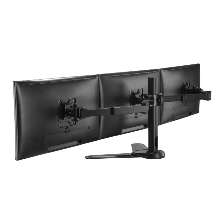 Soporte De Mesa Con Base Equip 650125 Para 3 Pantallas 13"-27" Doble Brazo Vesa Standard Hasta 8kg