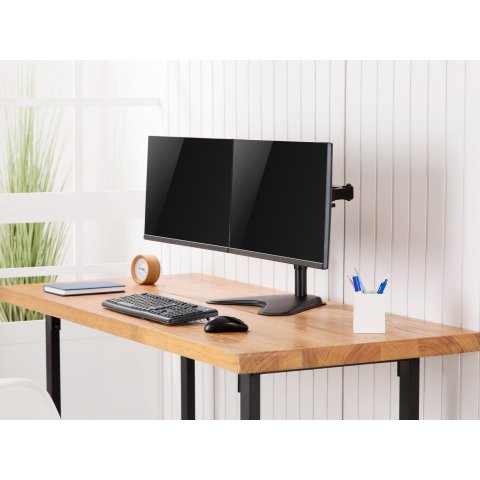 Soporte De Mesa Con Base Equip 650123 Para 2 Pantallas 13"-32" Doble Brazo Vesa Standard Hasta 8kg