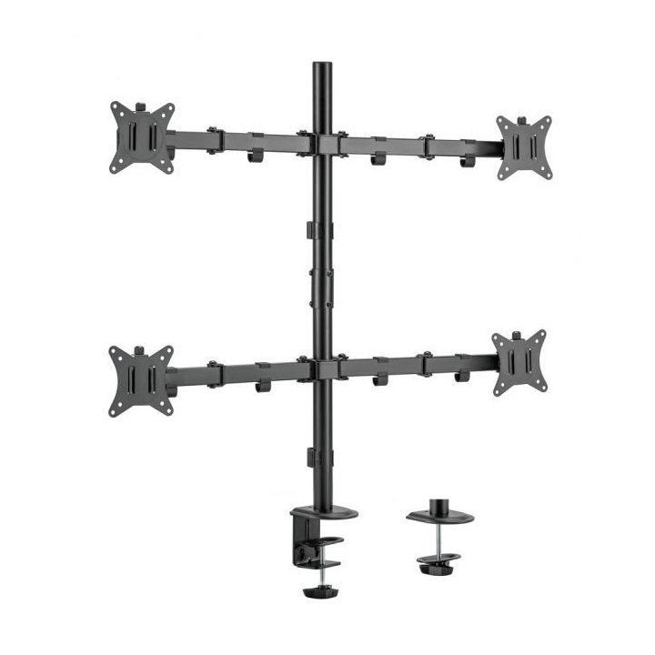 Soporte De Mesa Equip 650159 Para 4 Pantallas 17"-32" Doble Brazo Articulado Vesa Standard Hasta 9kg