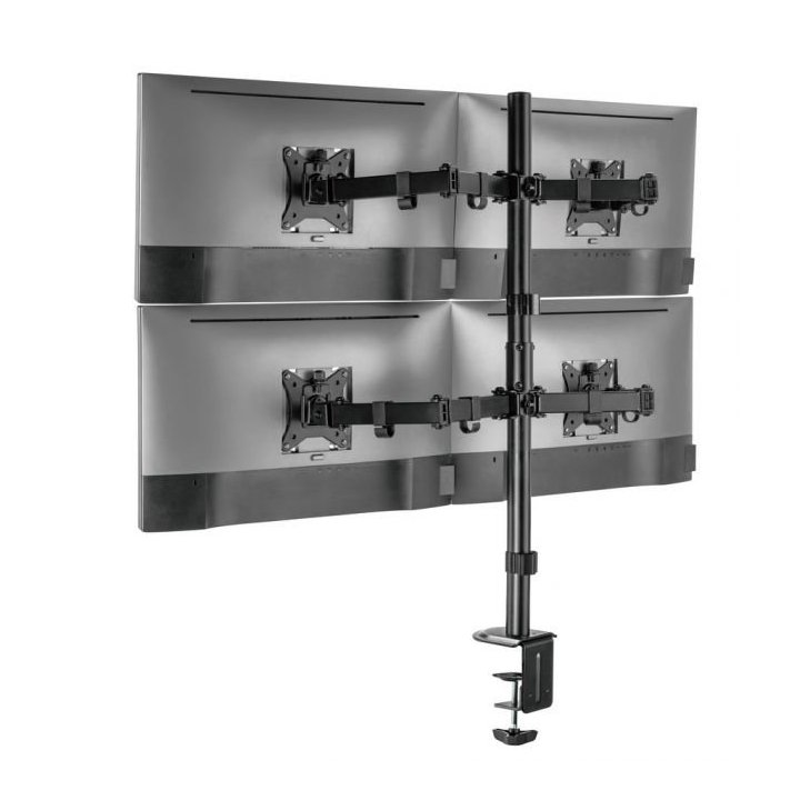 Soporte De Mesa Equip 650159 Para 4 Pantallas 17"-32" Doble Brazo Articulado Vesa Standard Hasta 9kg