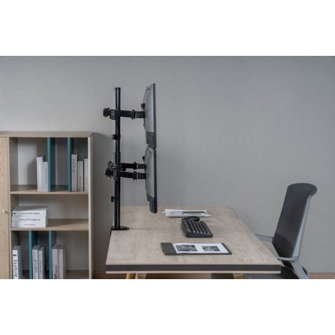 Soporte De Mesa Equip 650159 Para 4 Pantallas 17"-32" Doble Brazo Articulado Vesa Standard Hasta 9kg