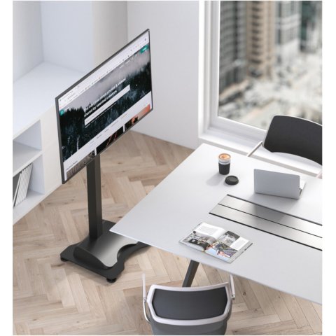 Soporte De Mesa Con Base Equip 650610 Para 1 Pantalla 32" - 65" Motorizado Fijo Max. Vesa 400x400 Hasta 50kgs