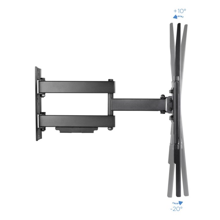 Soporte De Pared Tooq Lp6070tn-b Para 1 Pantalla 37-70" Max. 50kg Vesa Max. 600x400 Doble Brazo Negro