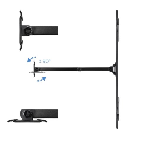 Soporte De Pared Tooq Lp6070tn-b Para 1 Pantalla 37-70" Max. 50kg Vesa Max. 600x400 Doble Brazo Negro