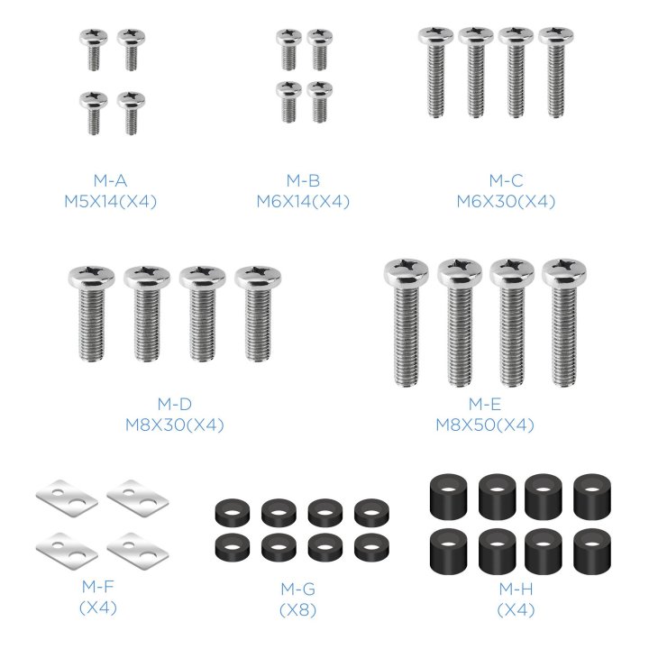 Soporte De Pared Fijo Tooq Lp42130t-b Para Pantalla 60-100" Max. 130kg Vesa Max. 1000x800 Inclinacio